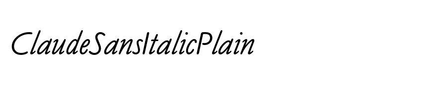 ClaudeSansItalicPlain
