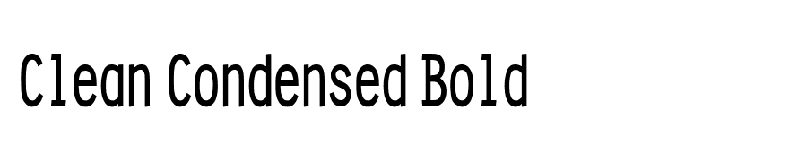 Clean Condensed Bold