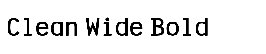 Clean Wide Bold