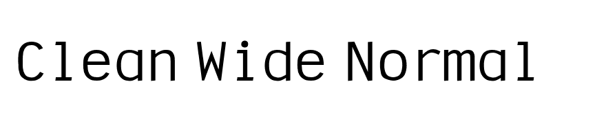 Clean Wide Normal