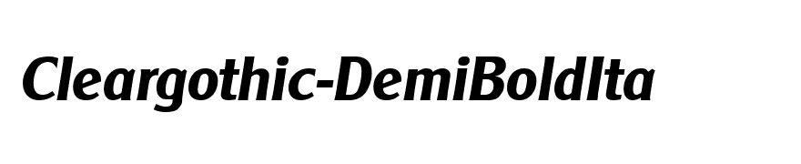 Cleargothic-DemiBoldIta