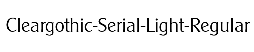 Cleargothic-Serial-Light-Regular