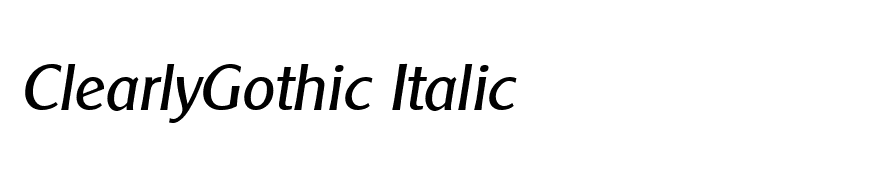 ClearlyGothic Italic