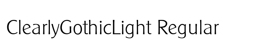 ClearlyGothicLight Regular