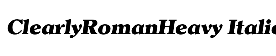 ClearlyRomanHeavy Italic