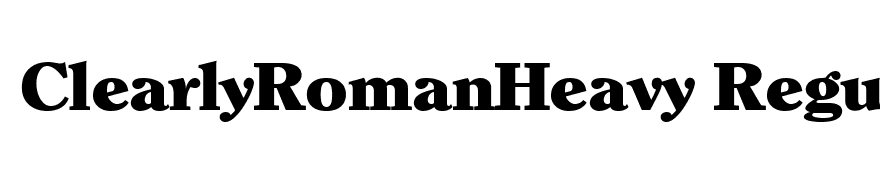 ClearlyRomanHeavy Regular
