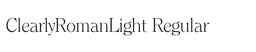 ClearlyRomanLight Regular