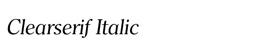 Clearserif Italic