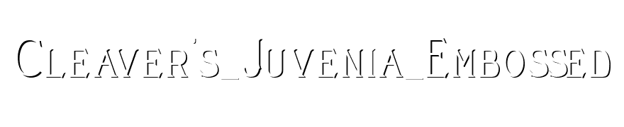 Cleaver's_Juvenia_Embossed