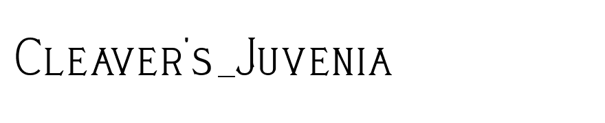 Cleaver's_Juvenia