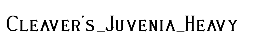 Cleaver's_Juvenia_Heavy