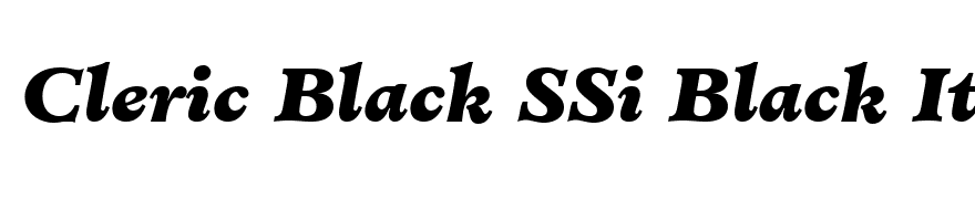 Cleric Black SSi Black Italic