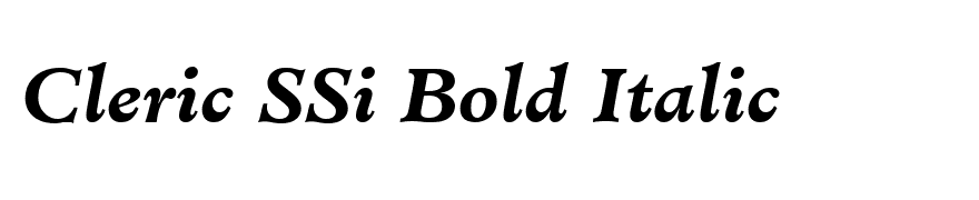 Cleric SSi Bold Italic