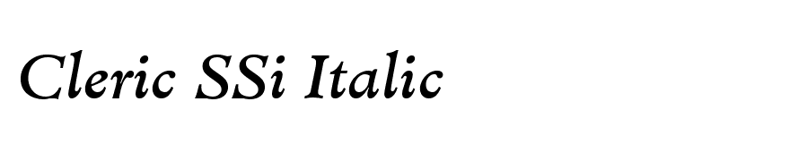 Cleric SSi Italic