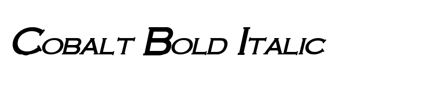 Cobalt Bold Italic
