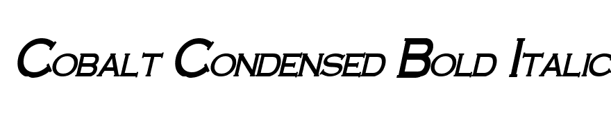 Cobalt Condensed Bold Italic