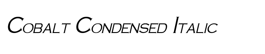 Cobalt Condensed Italic
