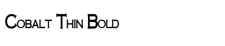 Cobalt Thin Bold
