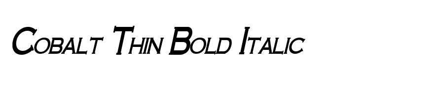 Cobalt Thin Bold Italic