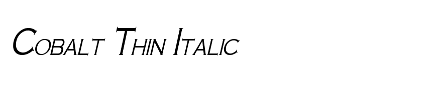 Cobalt Thin Italic