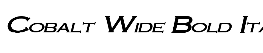 Cobalt Wide Bold Italic