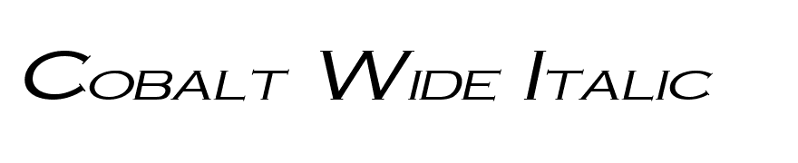 Cobalt Wide Italic