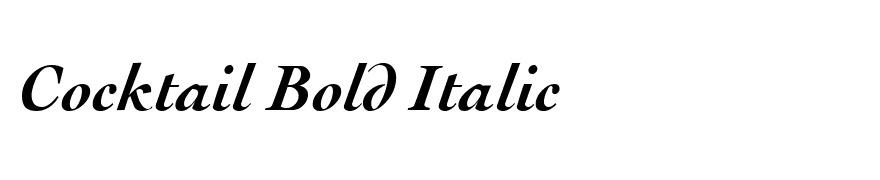 Cocktail Bold Italic