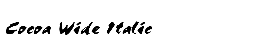 Cocoa Wide Italic