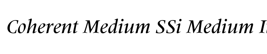 Coherent Medium SSi Medium Italic