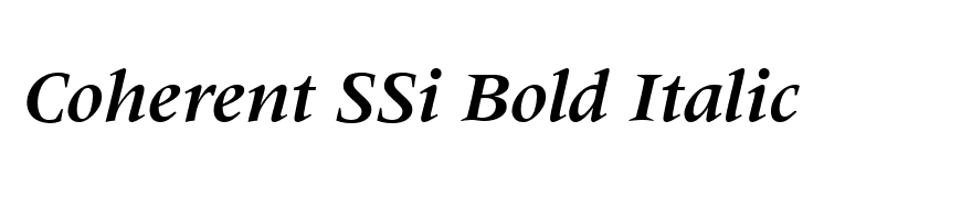 Coherent SSi Bold Italic