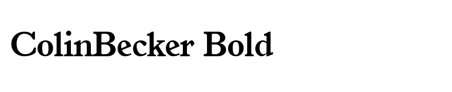 ColinBecker Bold