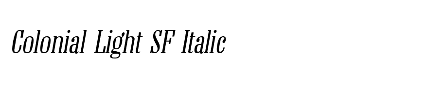 Colonial Light SF Italic