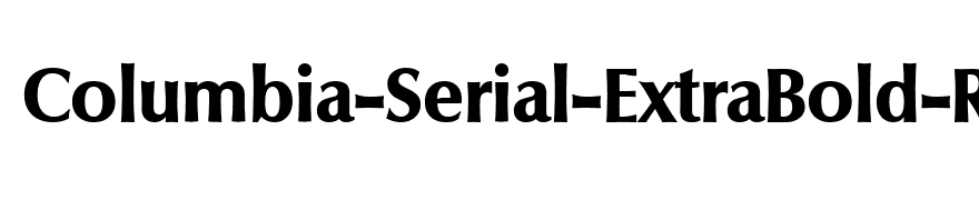 Columbia-Serial-ExtraBold-Regular