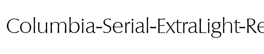 Columbia-Serial-ExtraLight-Regular