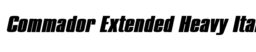 Commador Extended Heavy Italic