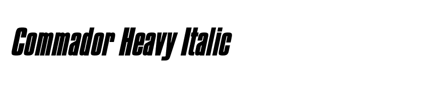 Commador Heavy Italic