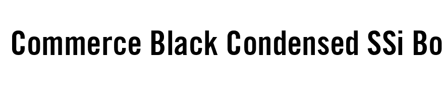 Commerce Black Condensed SSi Bold Condensed