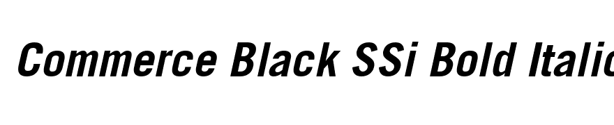 Commerce Black SSi Bold Italic