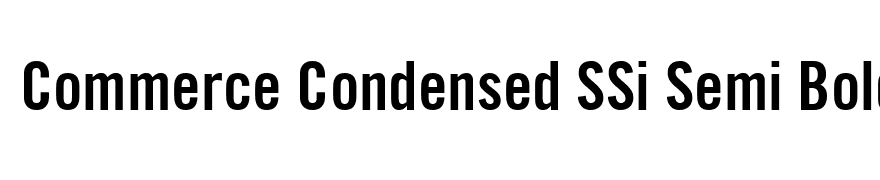 Commerce Condensed SSi Semi Bold Condensed