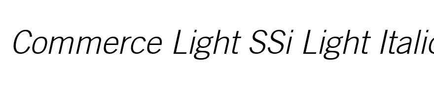 Commerce Light SSi Light Italic