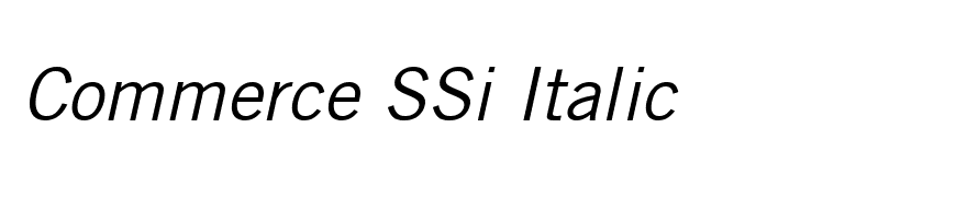Commerce SSi Italic