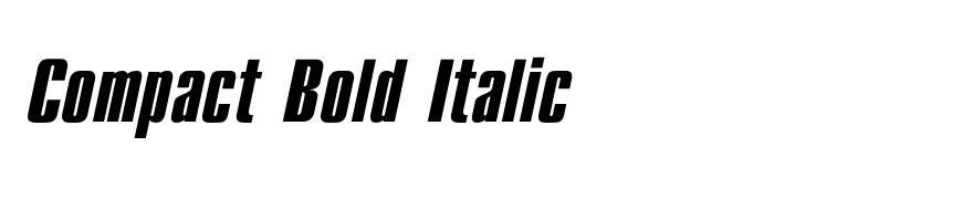 Compact Bold Italic