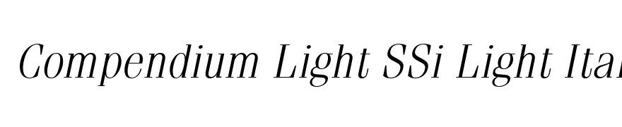 Compendium Light SSi Light Italic