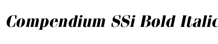 Compendium SSi Bold Italic