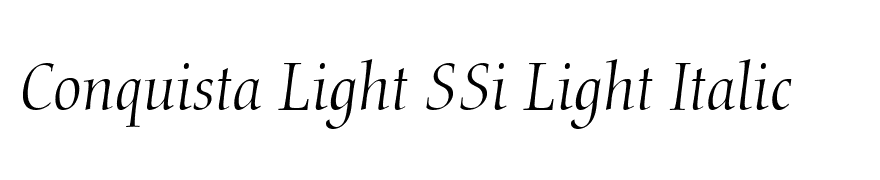 Conquista Light SSi Light Italic