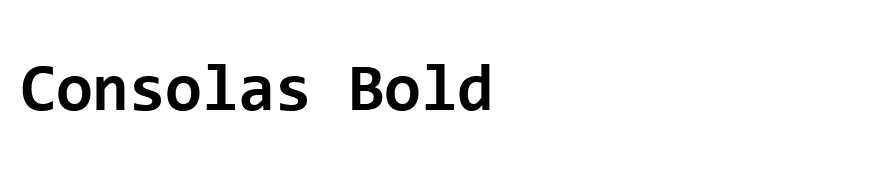 Consolas Bold