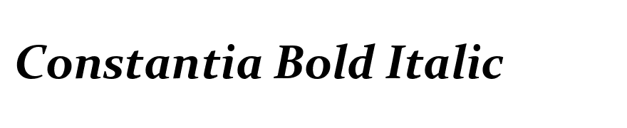 Constantia Bold Italic