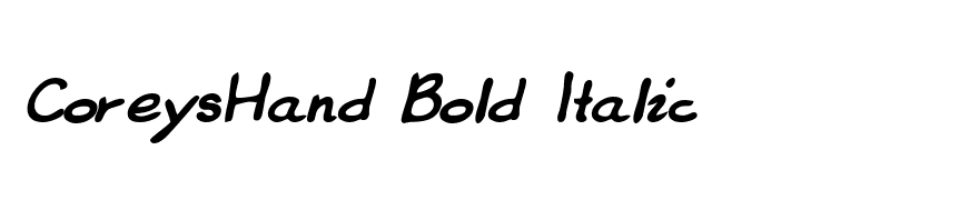 CoreysHand Bold Italic