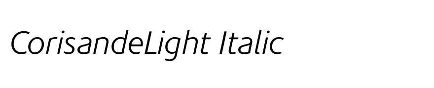 CorisandeLight Italic