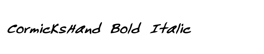 CormicksHand Bold Italic